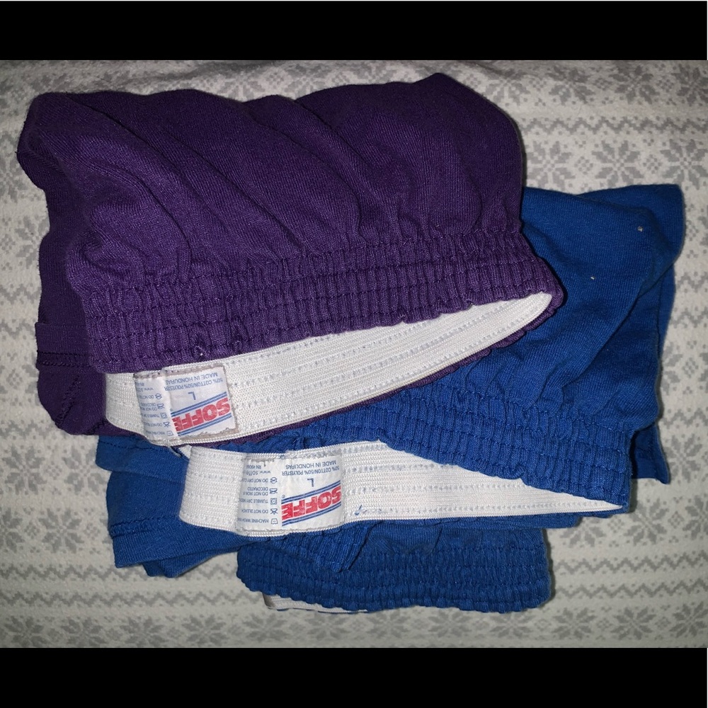 3 pairs of large soffe shorts